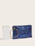 Glitter Sequin & Circle Decor Square Bag