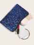 Glitter Sequin & Circle Decor Square Bag