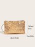 Glitter Sequin & Circle Decor Square Bag
