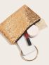 Glitter Sequin & Circle Decor Square Bag