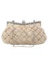 Rhinestone Decor Braided Detail Evening Bag