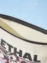 X VERTIGO222 Graphic Print Square Bag