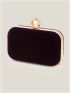 Faux Pearl Decor Chain Evening Bag