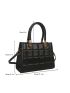 Quilted Detail Double Handle Square Bag