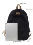 Men Letter Patch Decor Functional Backpack