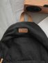 Men Letter Patch Decor Functional Backpack