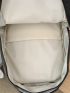 Men Letter Patch Decor Laptop Backpack