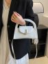 Medium Square Bag Metal Decor Double Handle For Work