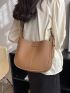 Litchi Embossed Bucket Bag With Inner Pouch