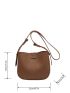 Litchi Embossed Bucket Bag With Inner Pouch