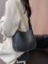 Litchi Embossed Bucket Bag With Inner Pouch
