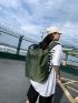 Letter Graphic Drawstring Detail Backpack