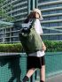 Letter Graphic Drawstring Detail Backpack