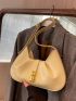 Metal Decor Hobo Bag