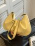 Metal Decor Hobo Bag