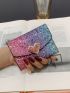 Heart Decor Sequin Small Wallet
