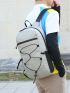 Men Drawstring Decor Casual Daypack