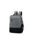 Men Two Tone USB Charging Port Laptop Backpack