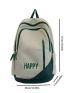 Men Letter Graphic Functional Backpack