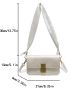 Metal Decor Flap Square Bag