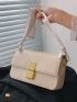 Metal Decor Flap Square Bag