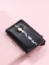 Floral Pattern Heart Decor Small Wallet