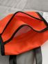 Letter Patch Decor Flap Square Bag