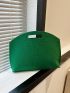 Crocodile Embossed Double Handle Square Bag