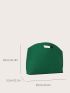 Crocodile Embossed Double Handle Square Bag