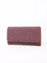 Allover Graphic Flap Long Wallet
