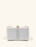 Mini Glitter Decor Chain Box Bag