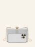 Mini Glitter Decor Chain Box Bag