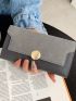Metal Decor Long Wallet