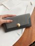 Metal Decor Long Wallet