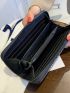Litchi Embossed Flap Long Wallet