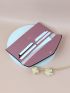 Metal Decor Flap Long Wallet