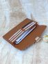 Letter Print Metal Decor Long Wallet
