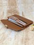Letter Print Metal Decor Long Wallet