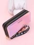Holographic Letter Graphic Long Wallet