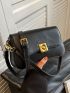 Metal Lock Flap Square Bag