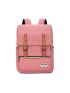 Men Letter Patch Decor Flap Backpack
