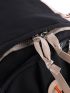 Men Two Tone Letter Patch Decor Casual Daypack