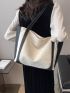 Two Tone Shoulder Tote Bag