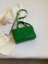 Double Handle Braided Design Square Bag