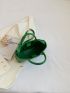 Double Handle Braided Design Square Bag