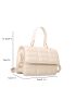 Geometric Embossed Flap Square Bag
