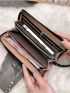 Floral Embossed Long Wallet