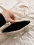 Geometric Pattern Double Handle Dome Bag