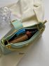 Crocodile Embossed Chain Decor Square Bag