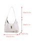 Crocodile Embossed Twist Lock Hobo Bag
